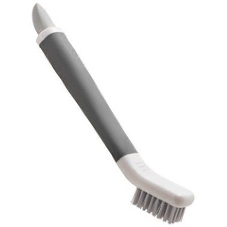 metaltex Brosse/grattoir 2 en 1 pour joints, blanc/gris
