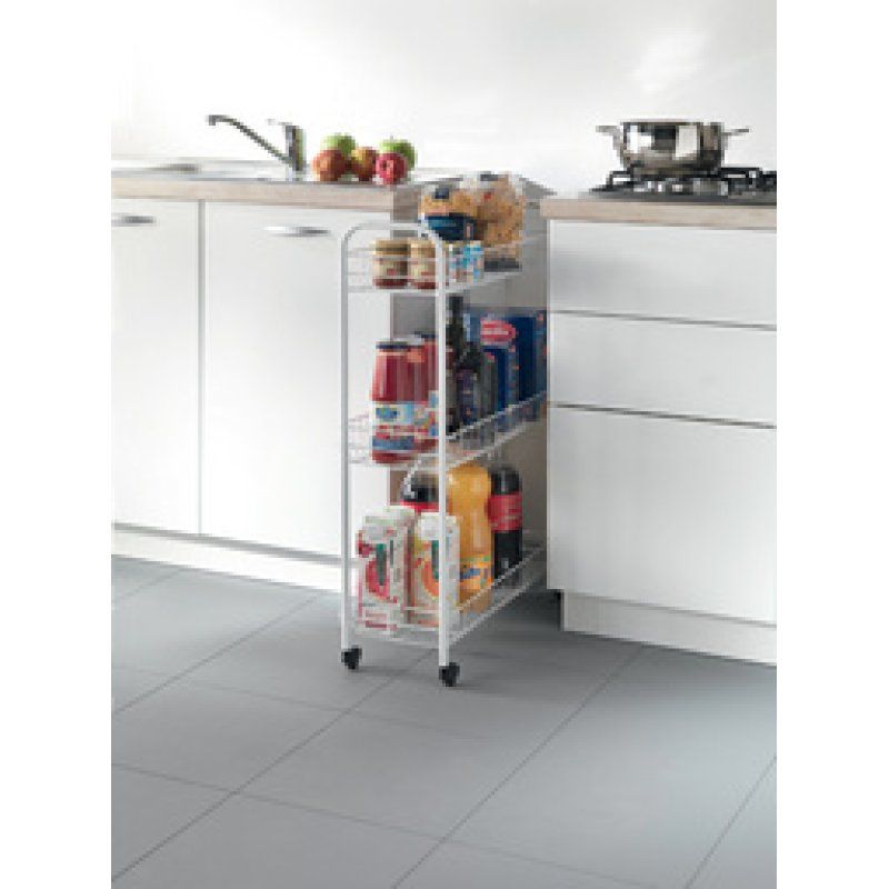 metaltex Desserte multi-usage Slim, 3 niveaux, blanc