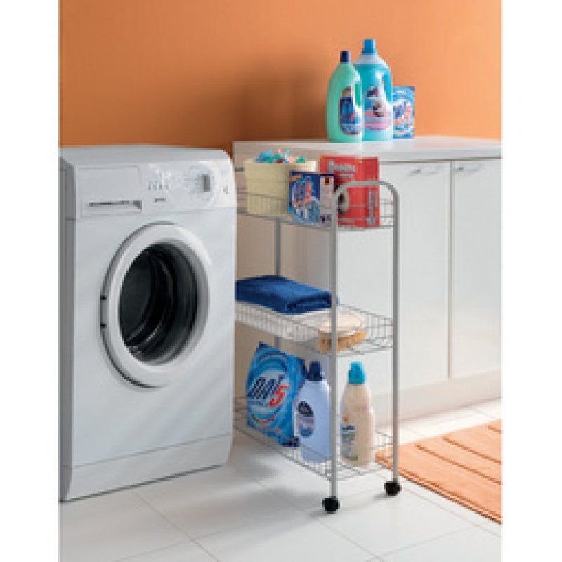 metaltex Desserte multi-usage Slim DELUXE, 3 niveaux, argent