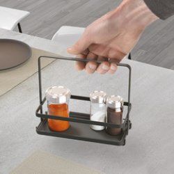 metaltex Ménagère Tokyo LAVA, avec poignée, noir mat