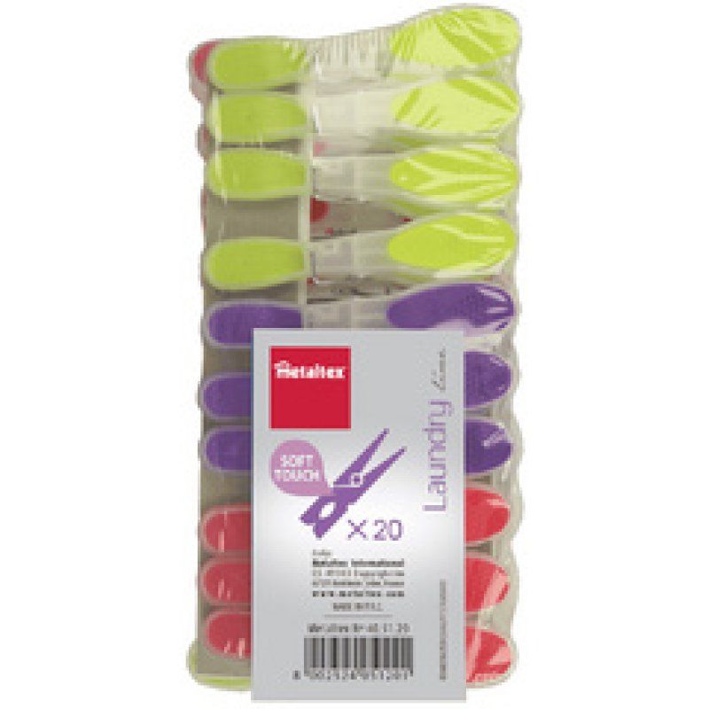 metaltex Pince à linge Soft-Touch, assorti