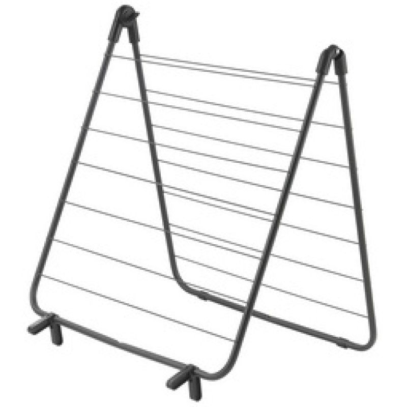 metaltex Séchoir à linge pour baignoire Nevis, noir mat