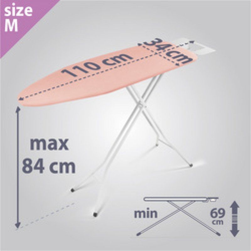 metaltex Table à repasser Kuma, blanc