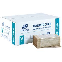 Fripa Essuie-mains VELANA, 250 x 230 mm, pli en V, marron