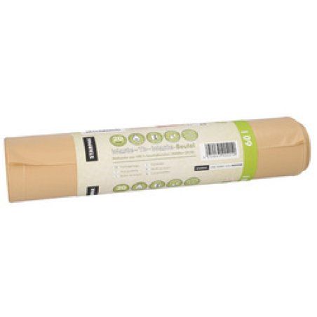 STARPAK Sac poubelle "Waste-to-Waste", 120 litres, marron