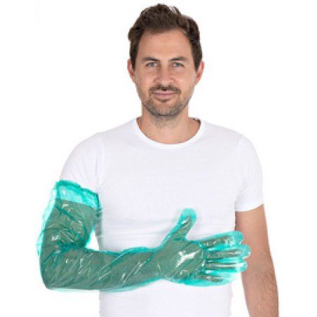 HYGOSTAR Gant LDPE SOFTLINE LONG PLUS, vert