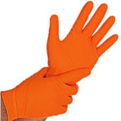 HYGOSTAR Gant en nitrile DIAMOND GRIP, XL, orange