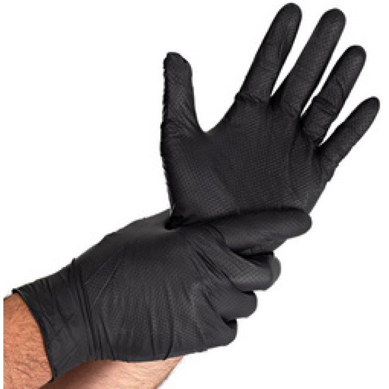 HYGOSTAR Gant en nitrile DIAMOND GRIP, XL, noir