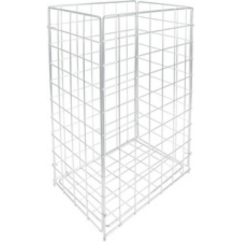 HYGOCLEAN Corbeille à déchets, maille en métal, 60 L, blanc