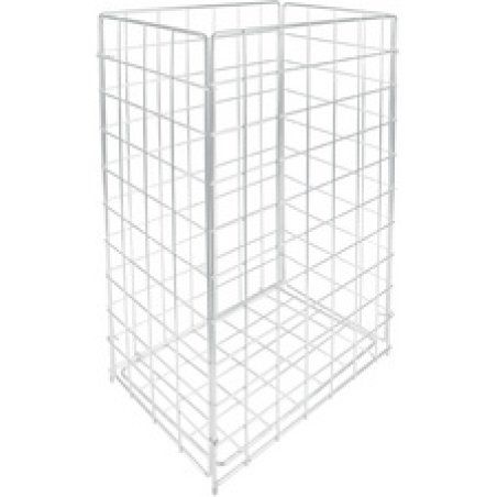 HYGOCLEAN Corbeille à déchets, maille en métal, 60 L, blanc