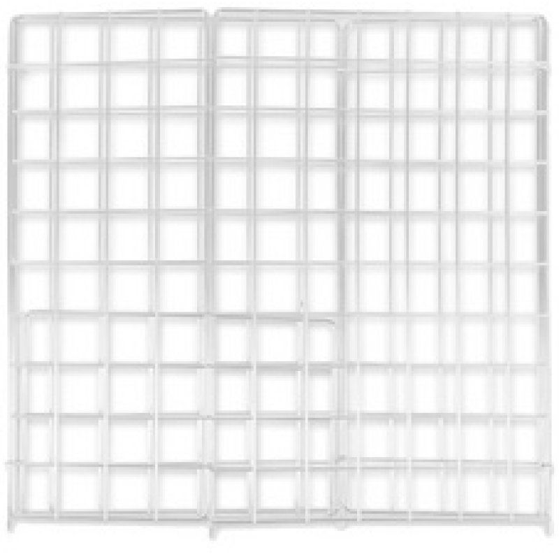 HYGOCLEAN Corbeille à déchets, maille en métal, 60 L, blanc