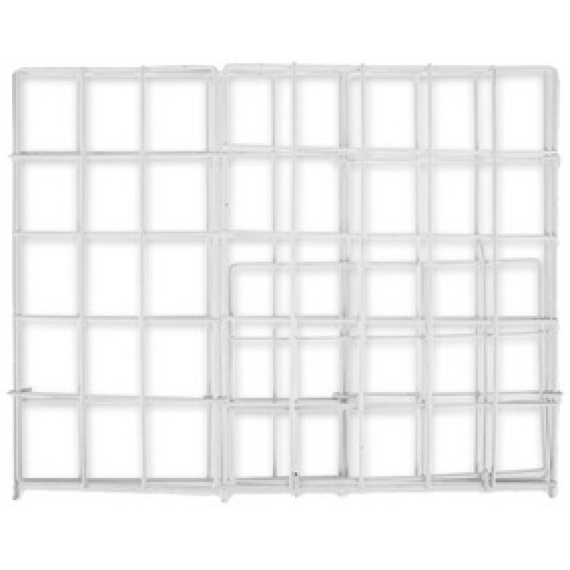 HYGOCLEAN Corbeille à déchets, maille en métal, 20 L, blanc