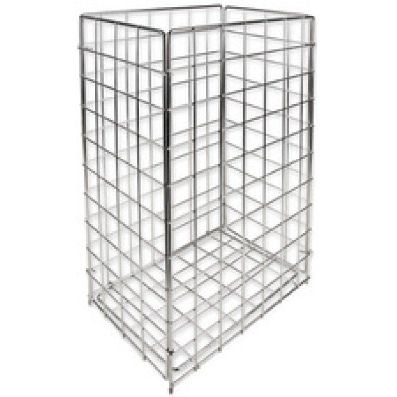 HYGOCLEAN Corbeille à déchets, maille en métal, 60 L, inox