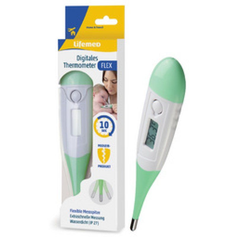 Lifemed Thermomètre "Flex", blanc/vert