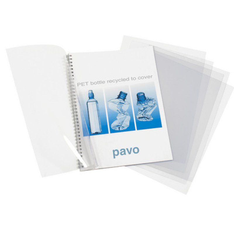 pavo Plats de couverture, A4, rPET, transparent, 0,20 mm