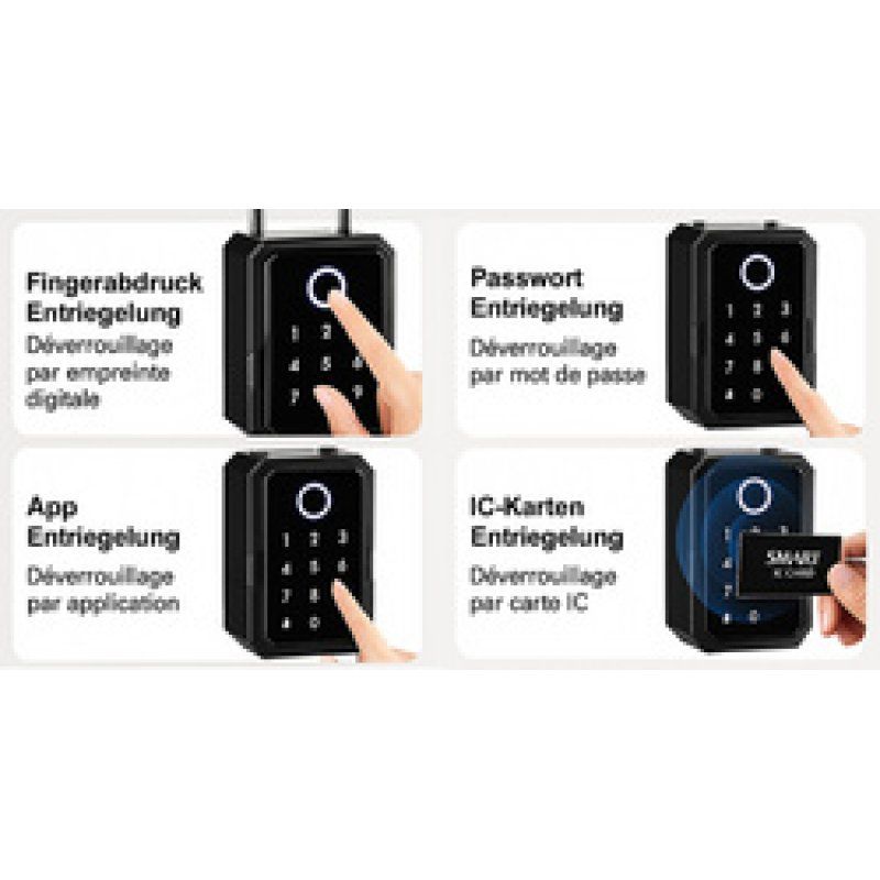 pavo Mini-coffre à clé Advanced, pour 1 clé, noir