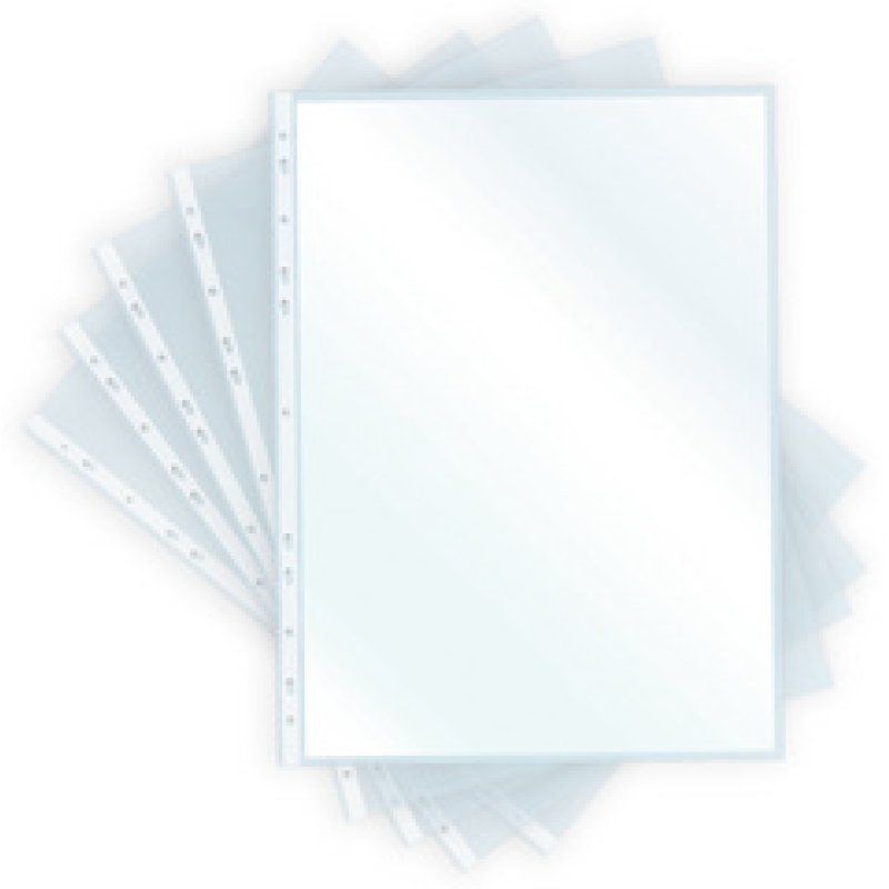 pavo Pochette perforée A4, PP, 0,08 mm, transparent brillant