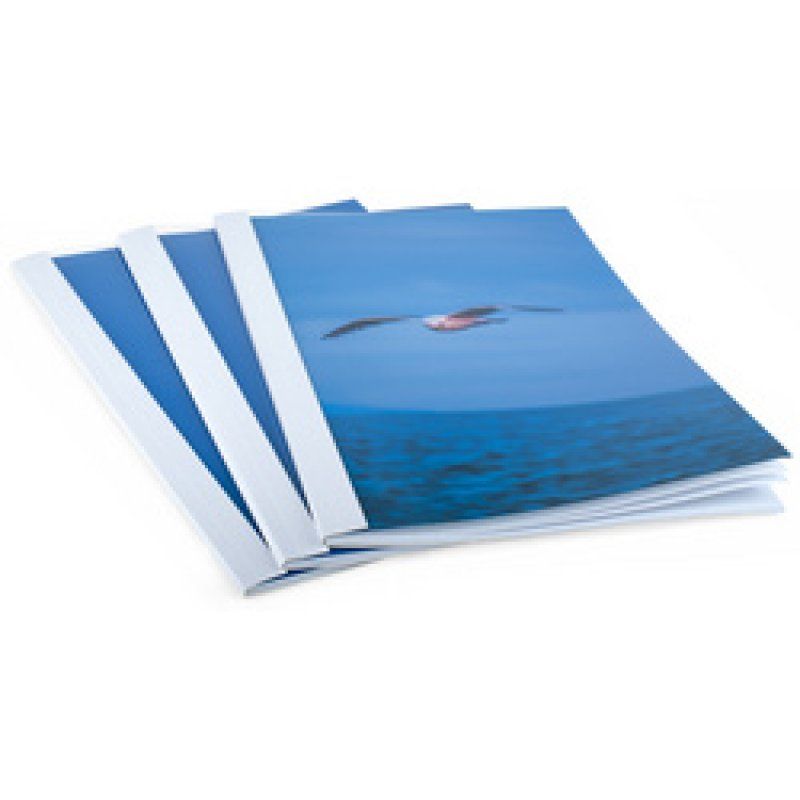 pavo Chemise à reliure thermique, A4, brillant, 3 mm, blanc