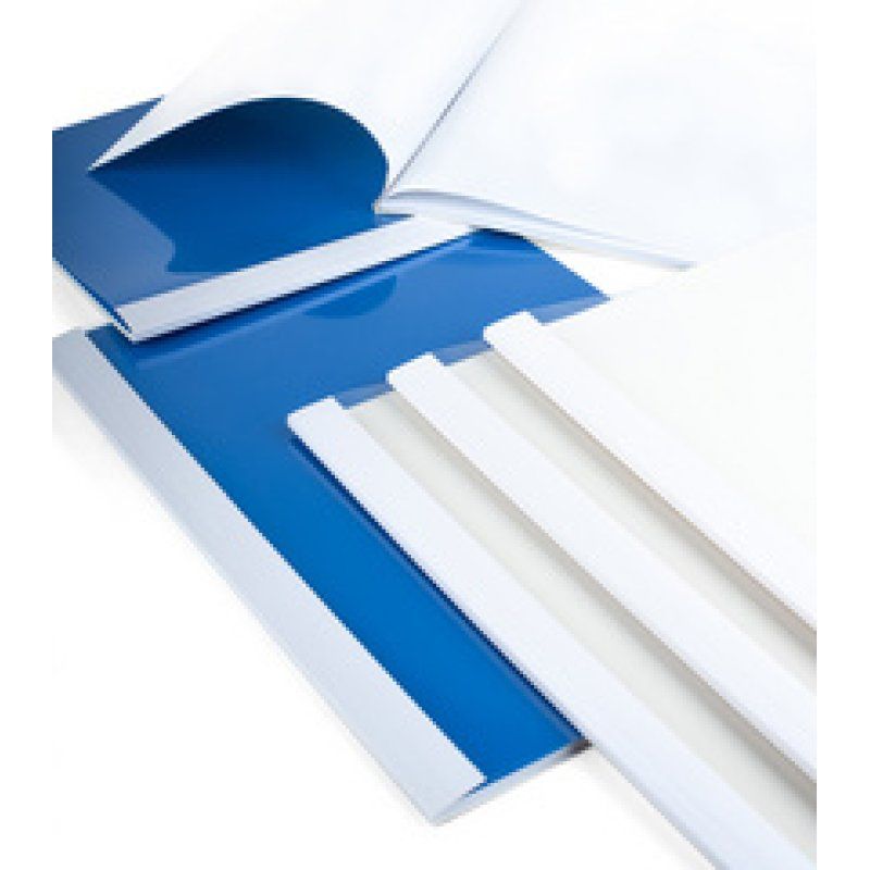 pavo Chemise à reliure thermique, A4, brillant, 3 mm, blanc