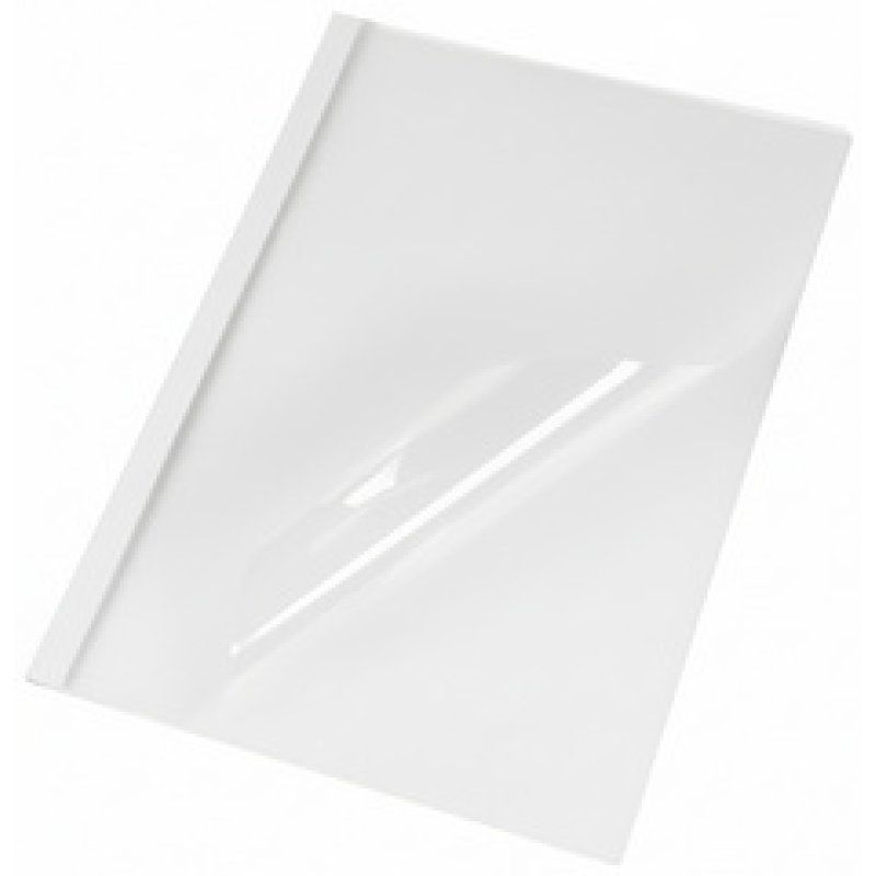 pavo Chemise à reliure thermique, A4, brillant, 8 mm, blanc