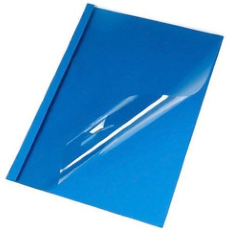 pavo Chemise à reliure thermique aspect cuir, A4, 3 mm, bleu