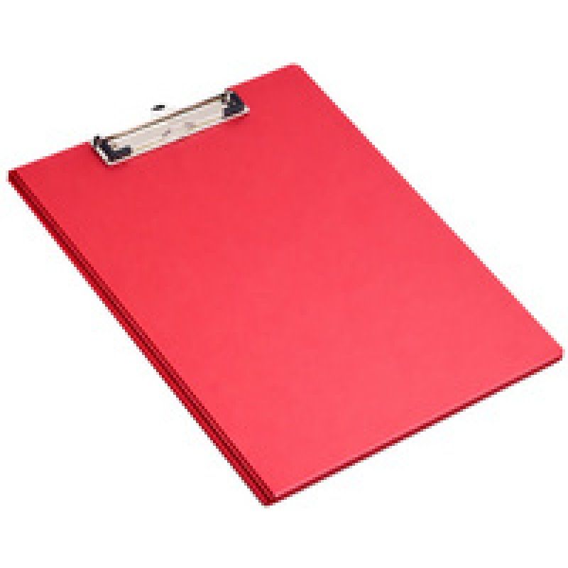 pavo Porte-bloc à pince, avec revêtement film, A4, rouge