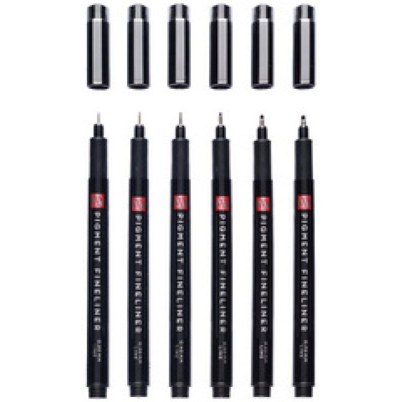 ROYAL TALENS Feutre Pigment Fineliner, set de 6, noir