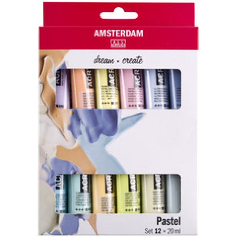 ROYAL TALENS Peinture acrylique AMSTERDAM Pastel, 12 x 20 ml