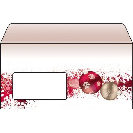 Sigel DU040 enveloppe DL (110 x 220 mm) Marron, Rouge 50 pièce(s)