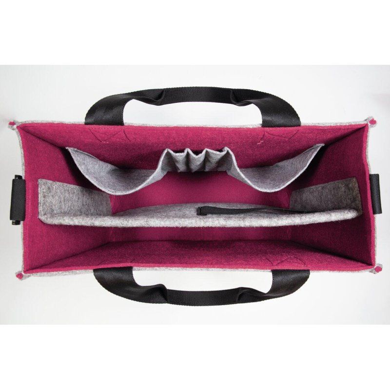 Sigel BA426 sac à main et sac en bandoulière Feutre PET, Polyéthylène téréphthalate (PET) Gris, Rouge