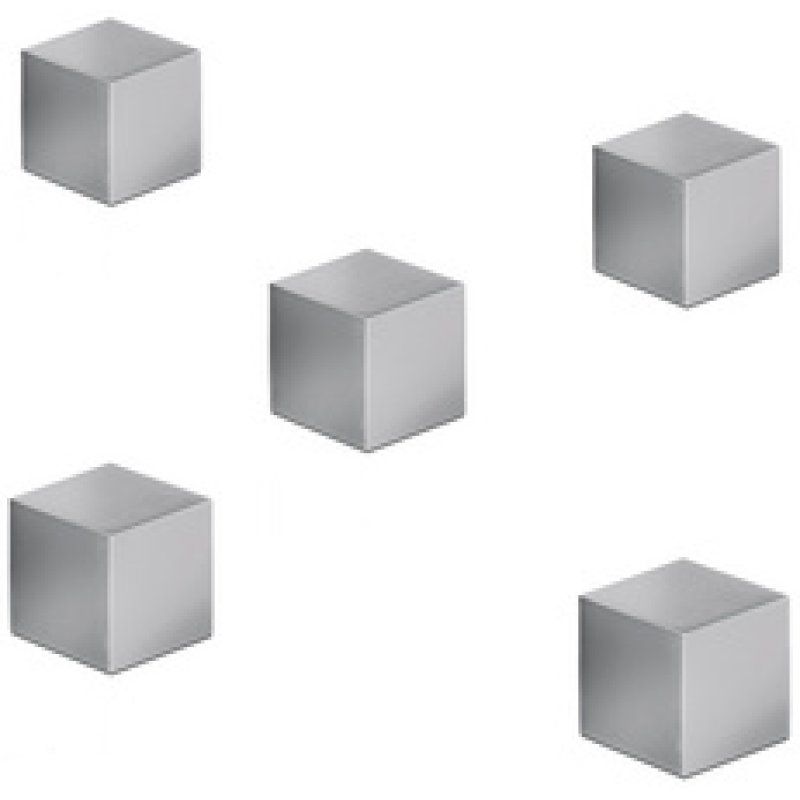 sigel Aimant néodyme cube "Strong" C5, set de 5, argent