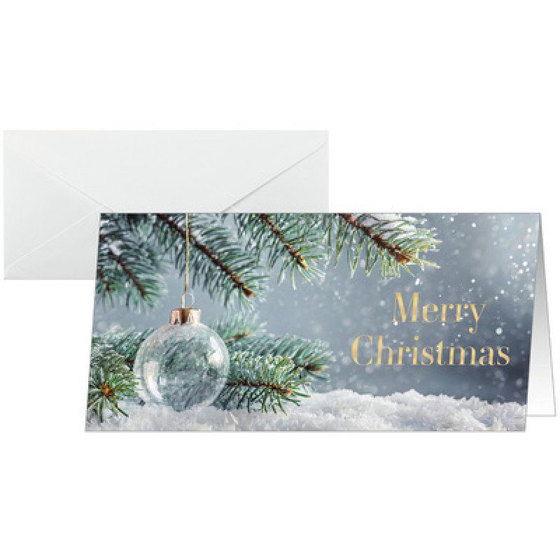 sigel Carte de Noël "Snow Idyll", format long