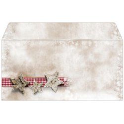 sigel Enveloppe à motif de Noël "Rustic White", DL