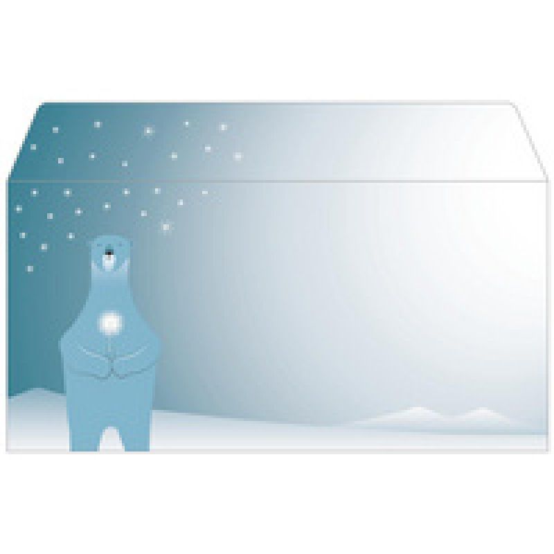 sigel Enveloppe à motif de Noël "Rustic White", DL