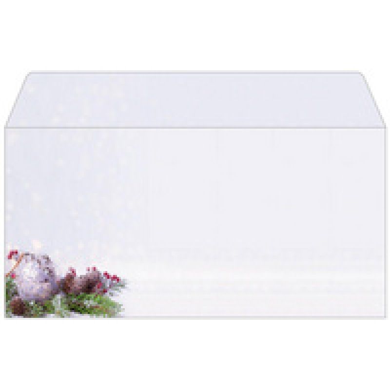 sigel Enveloppe à motif de Noël "Rustic White", DL