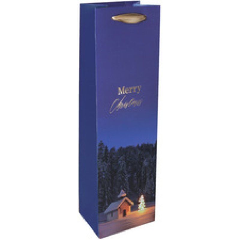 sigel Sac cadeau de Noël pour bouteille Christmas Chapel