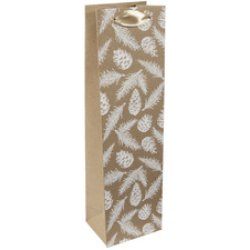 sigel Sac cadeau pour bouteille Pine cones and pine branches