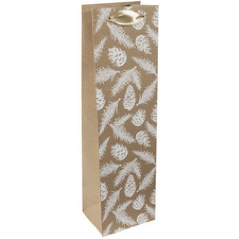 sigel Sac cadeau pour bouteille Pine cones and pine branches
