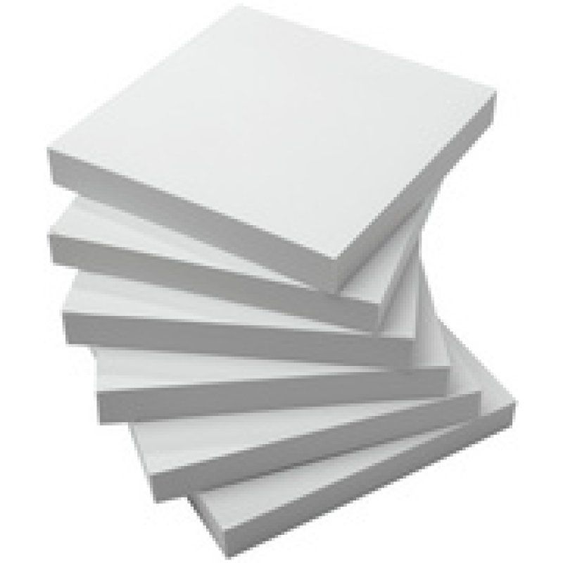 sigel Bloc-notes adhésif, 75 x 75 mm, uni, blanc