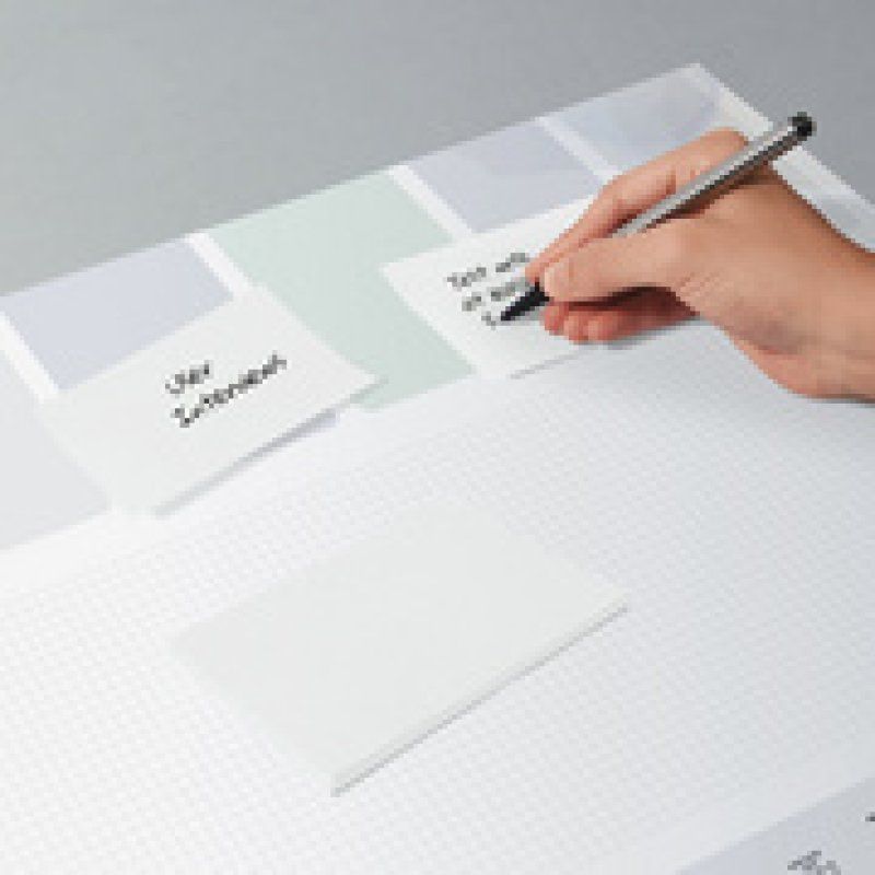 sigel Bloc-notes adhésif, 75 x 75 mm, uni, blanc