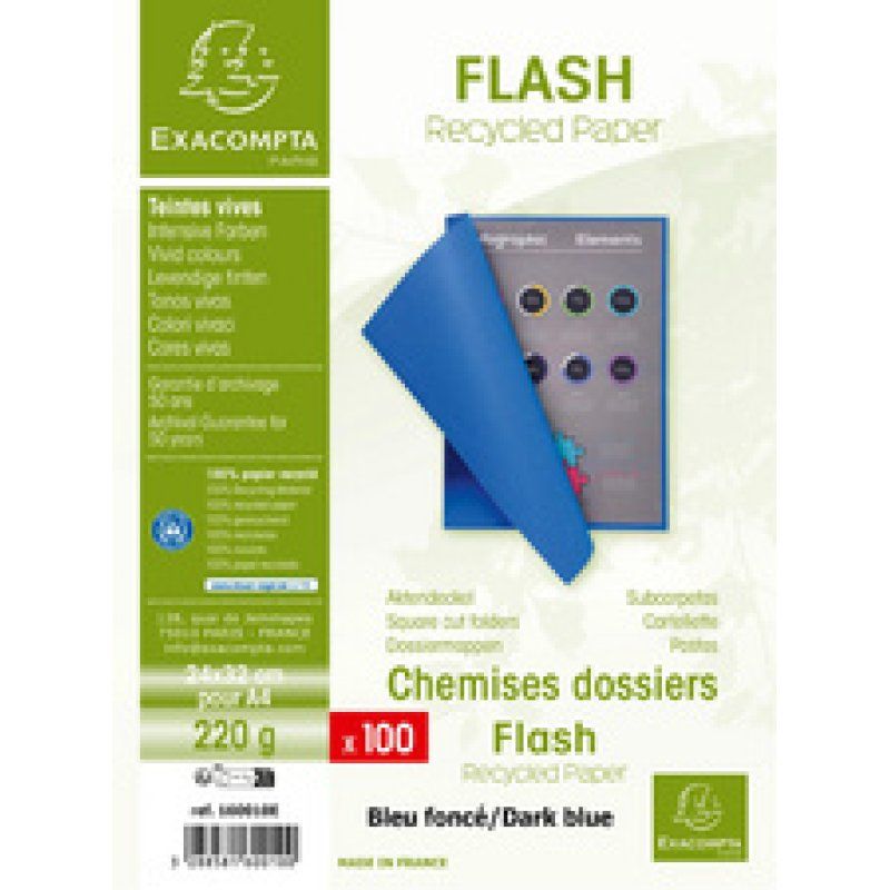 EXACOMPTA Chemise "Flash 220", A4, carton, assorti