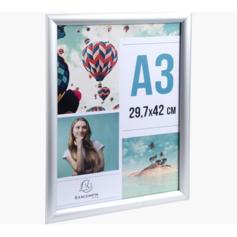 Exacompta 8394358D wall frame 297 x 420 mm Rectangle White Aluminium