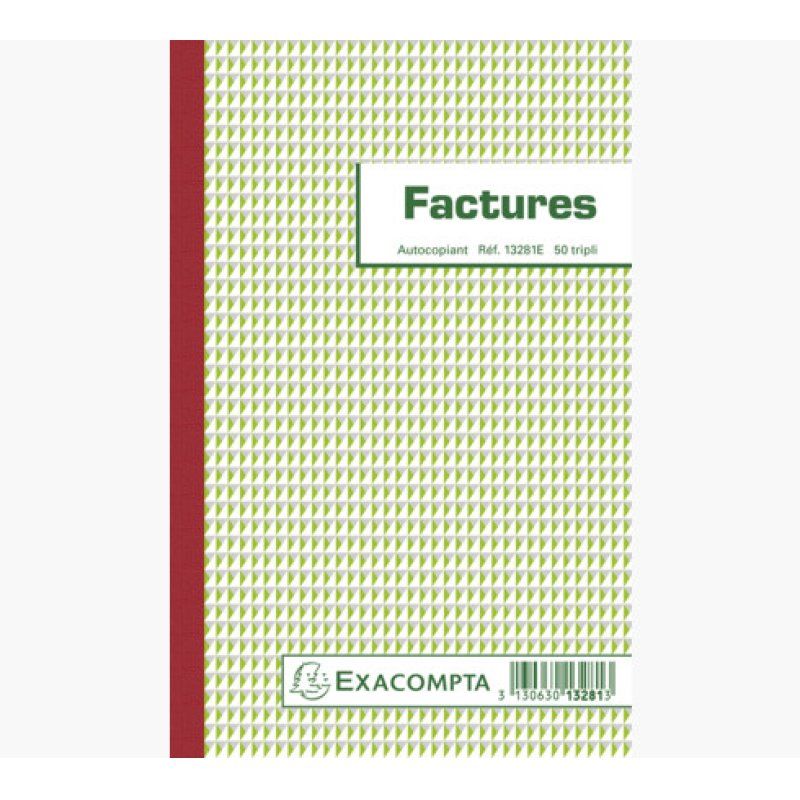 EXACOMPTA Manifold "Factures", 21 x 13,5 cm, 50 feuillets
