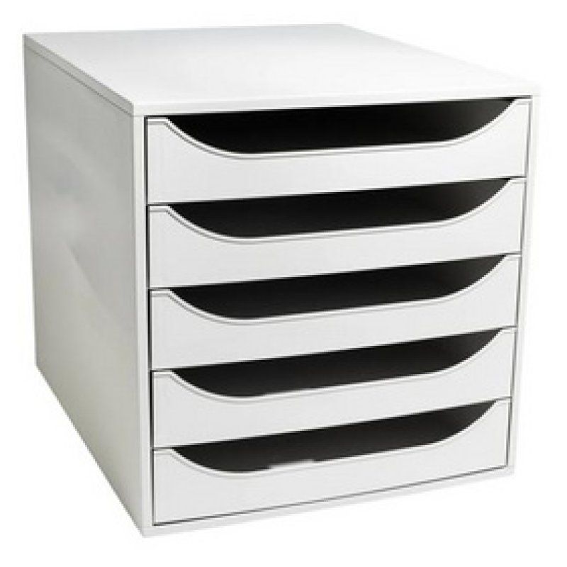 EXACOMPTA Module de classement ECOBOX, 5 tiroirs, gris/gris