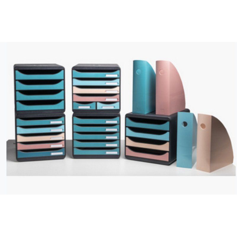 Exacompta Skandi big box 4 drawer filing module - assorted colours - new