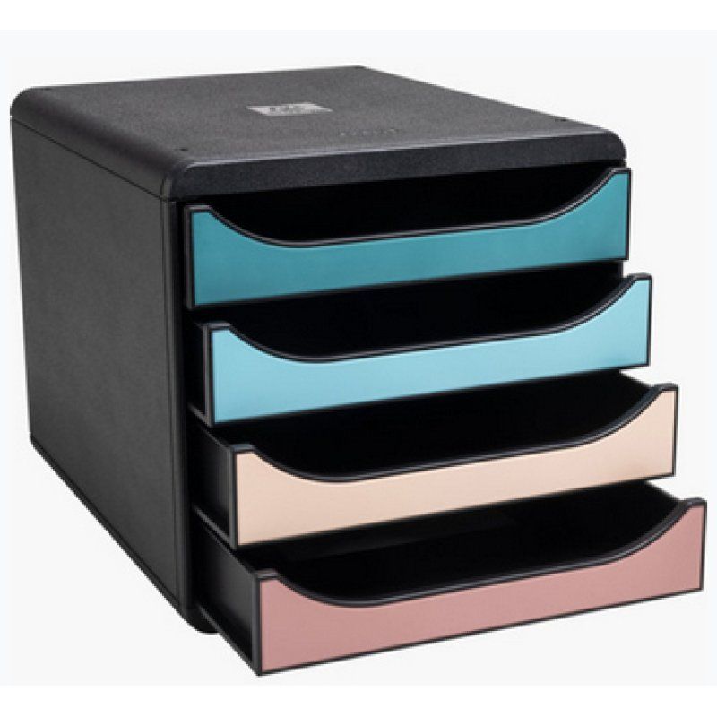 EXACOMPTA Module de classement BIG-BOX, 4 tiroirs, coloré