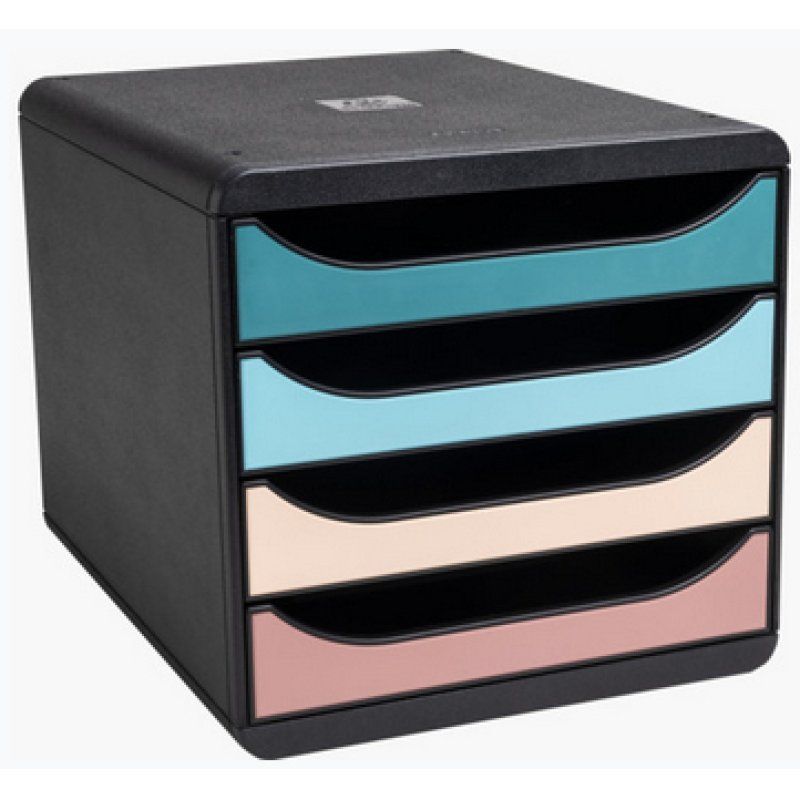 Exacompta Skandi big box 4 drawer filing module - assorted colours - new