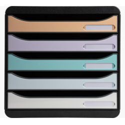 Exacompta 3094296D desk tray/organizer Plastic Black, Blue, Coral, Green, Mauve