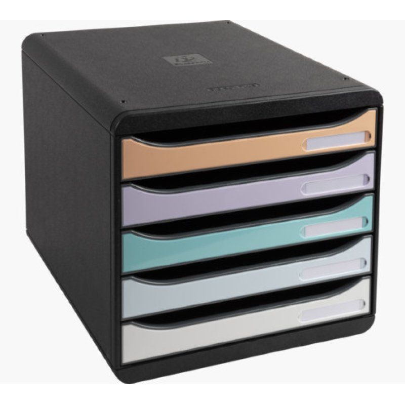 Exacompta 3094296D desk tray/organizer Plastic Black, Blue, Coral, Green, Mauve