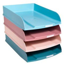 EXACOMPTA Set de corbeilles à courrier COMBO STYLI Skandi A4